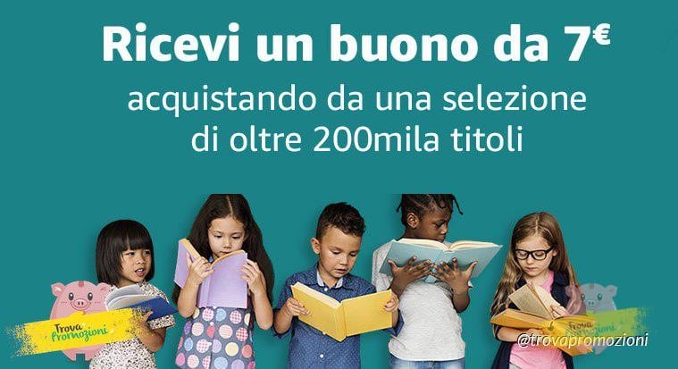 Promo culturale di Amazon: buono sconto di 7 Euro acquistando almeno 20 Euro di libri!