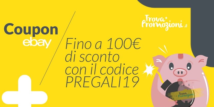 Super coupon Ebay: 5% di sconto su tutte le categorie di prodotti, anche quelli scontati!!