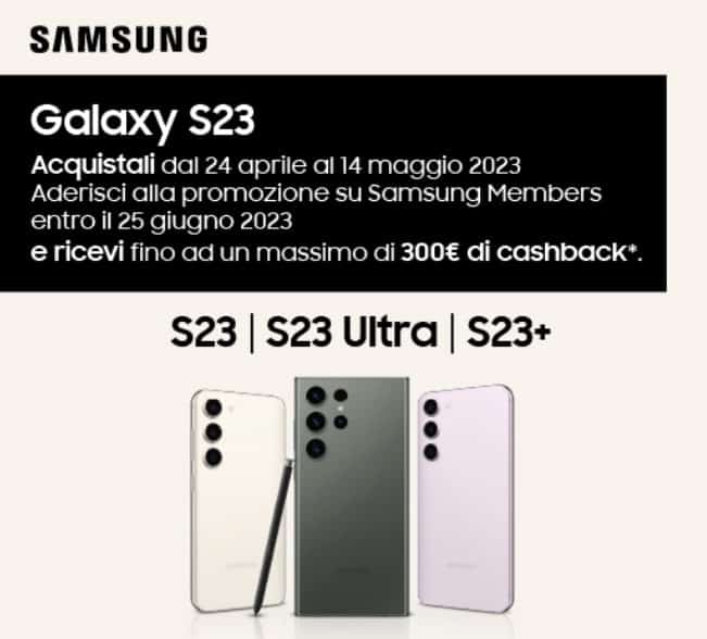 Galaxy S23 Ultra a 799€ con la promo cashback su Amazon, Unieuro e Mediaworld – SCOPRI LA PROMO
