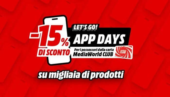 App Days da Mediaworld: TV Mini-LED, Galaxy S25 Ultra da 512GB e le nuove Sony WH-1000XM6 a prezzi bomba