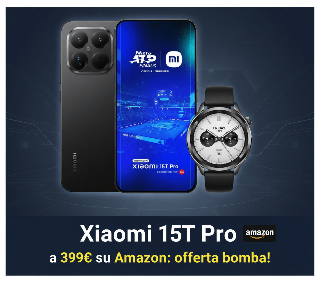 Amazon Xiaomi 15T Pro in Bundle con Watch S4: scopri come pagarlo 399€ o meno su Amazon