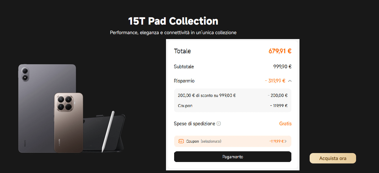Errore di prezzo Xiaomi sui Bundle Xiaomi 15T e 15T Pro: Smartphone + Tablet Completo a Prezzo del Solo Telefono