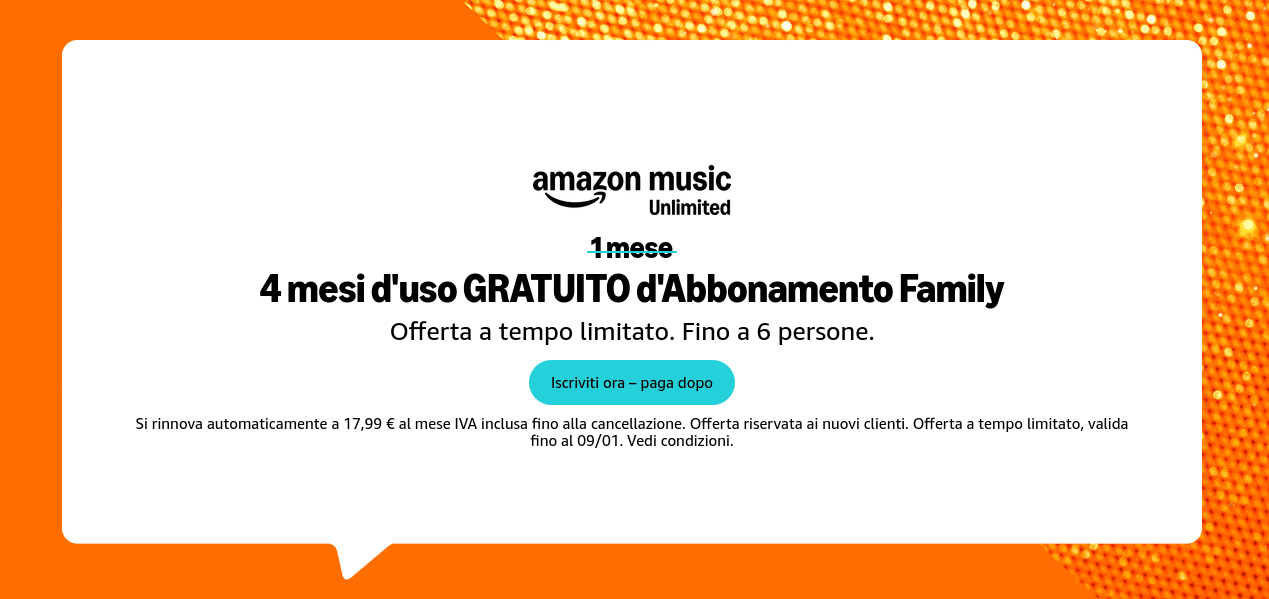 Amazon Music Unlimited Family GRATIS 4 Mesi: L’Offerta Black Friday da prendere al volo