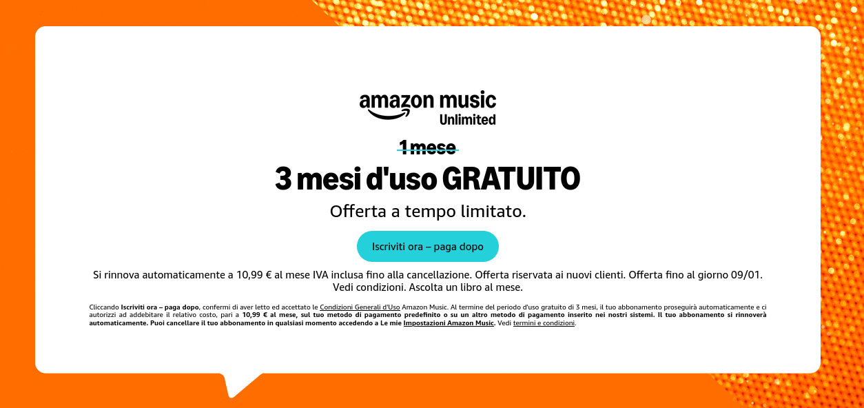 Amazon Music Unlimited GRATIS 3 Mesi: La certezza del Black Friday 2025