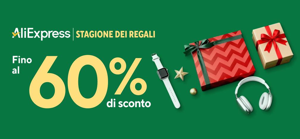 Countdown Natale: è partita la “Stagione dei Regali” su AliExpress con 10 coupon bomba