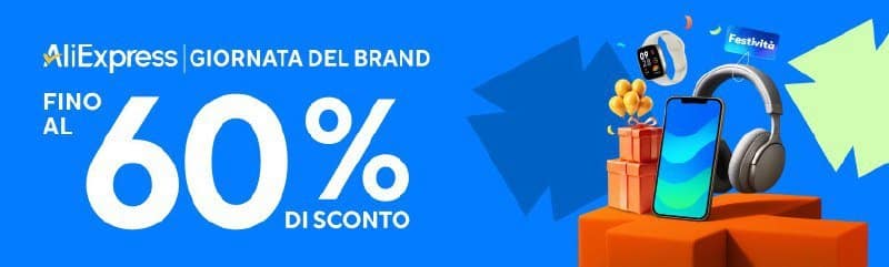 AliExpress Brand Day: Coupon fino a 40€ di sconto per il Natale