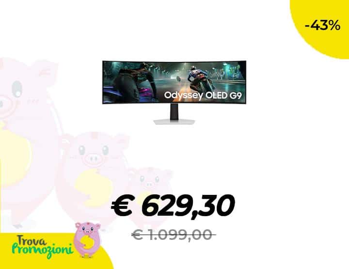 Samsung Odyssey OLED G9 da 49″ a 629€: il prezzo che non ti aspetti