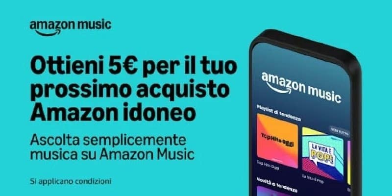 Amazon Music: 5€ di buoni regalo gratis ascoltando un podcast o musica — ecco come funziona