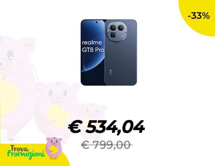 Realme GT 8 Pro 5G in versione globale: 534€ su AliExpress con coupon
